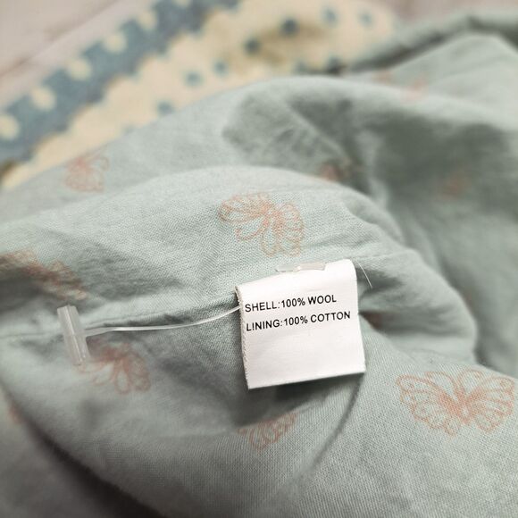 Tocca Girls Wool Party Dress Size 6 Blue w/ White Polka Dot Cotton Lined NWOT - Picture 6 of 12